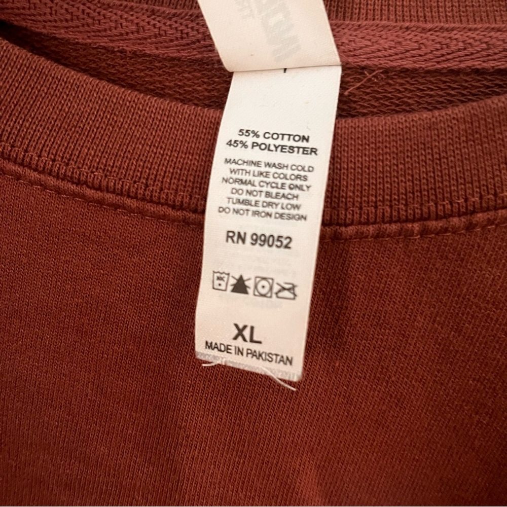 Quilted Patchwork Maroon Sweatshirt - image 4